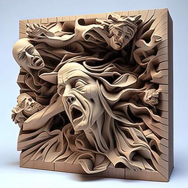 3D мадэль Американский художник Армин Хансен. (STL)